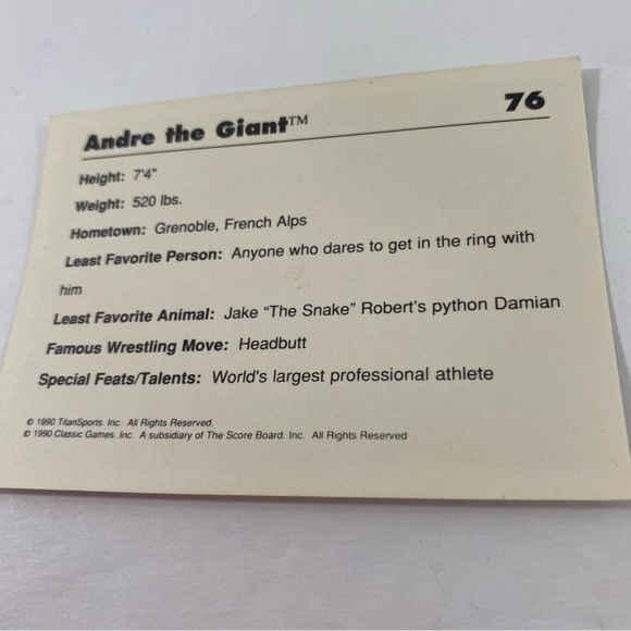 Andre the giant collectable trading cards-3 great condition 1990’s - Picture 3 of 10